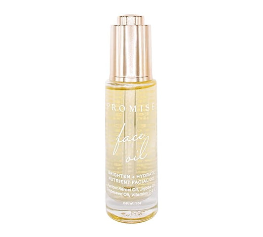 Nutrient Rich Face Oil Brighten + Hydrate, Dual Serum, Ultra-Clean Skincare, Vitamin C + Apricot Oil + Hyaluronic Acid + Vitamin E, All Active Ingredients, No Fillers