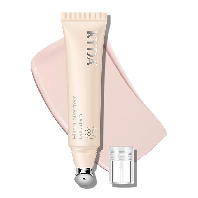 Mineral Sunscreen Eye Cream, 3-in-1 Anti-Aging Sunscreen Under Eye Treatment Cream, SPF 35, Mineral Concealer for Smooth Eyelines Cover Dark Circles, 01