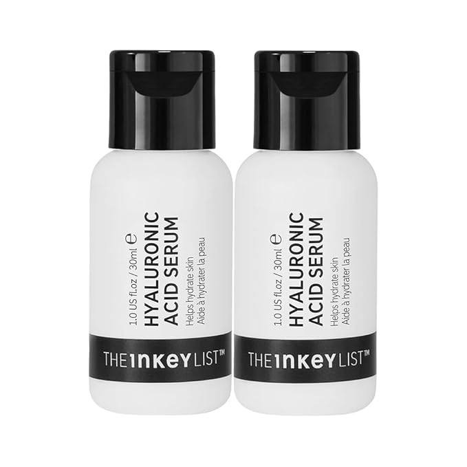 The INKEY List Hyaluronic Acid Serum Duo, Hydrate Multiple Layers of Dry Skin, Plump and Smooth Fine Lines and Wrinkles, 1.0 fl oz (2 Pack)