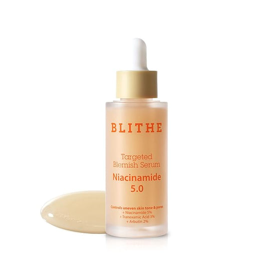 BLITHE Niacinamide 5% + Tranexamic Acid 3% Serum, Dark Spot Corrector - Vitamin B3 Niacinamide for Face, Skin Soothing Cica & Allantoin, Arbutin & Tranexamic Acid, 1oz