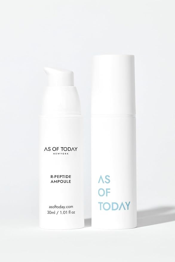 "AS OF TODAY R Peptide Ampoule Serum - 1% Pure Peptide, Camellia Seed Oil, Anti-Aging, Hydration, Wrinkle Care, Fine Line Care, Skin Elasticity, Clean & Clinically Tested Formula, 1 fl oz"