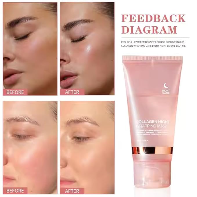 Wholesale Hydrolyzed Collagen Overnight Wrapping Peel Off Facial Peel-off Face Mask (Glow Mask)