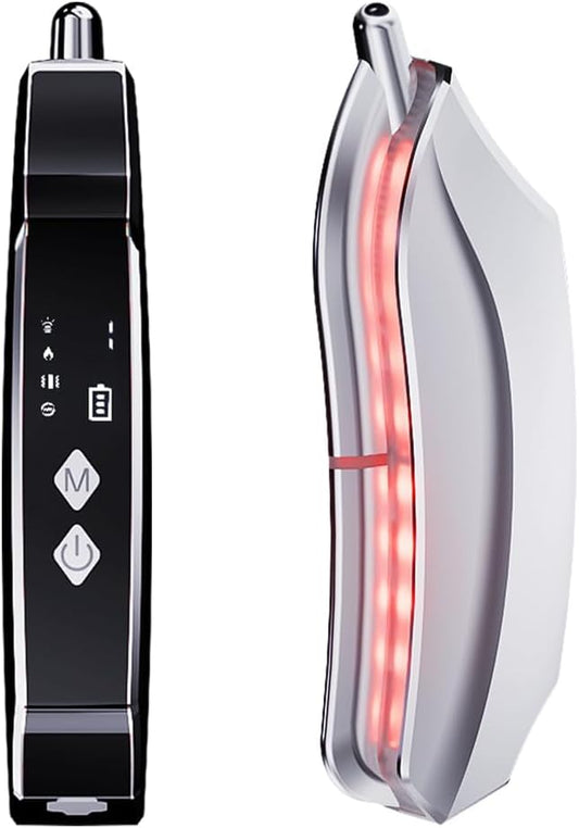 Electric Fascia Knife Scraper Gua Sha Tool, 4 Modes - Red Model + Purple + Blue + Heating + Micro + Vibration - 3-Level Adjustment - USB Charging, Muscle Relaxation Tool, Fascia Massager, Gift