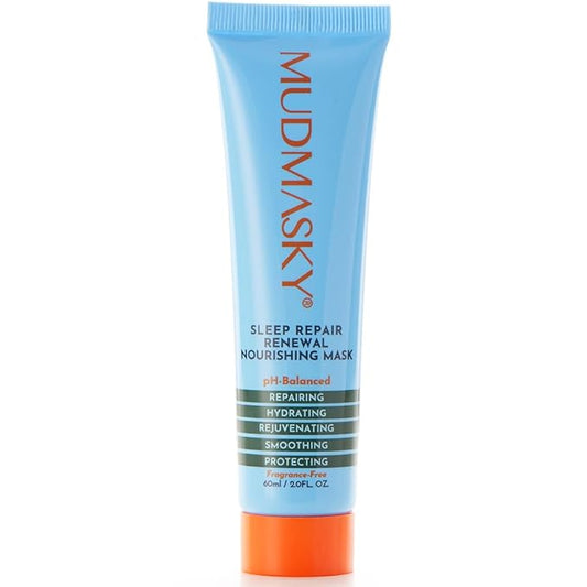 MUDMASKY Sleep Repair Renewal Nourishing Mask 60ml - Anti-Aging, Hydration Boost, Fragrance-Free - Face Moisturizer to Add in Your Skin Care Set for Nourishment & Rejuvenation - Overnight Formula