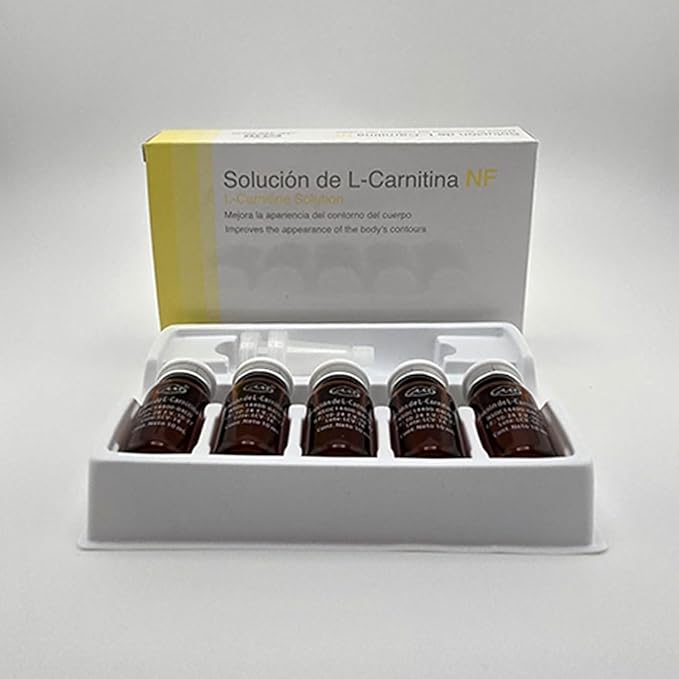 | L-Carnitine Solution NF – Fat Appearance & Body Sculpting Serum | With 20% L-Carnitine & Zingiber Zerumbet Extract | For Professional Cosmetic Use Only | 5x10mL Vials