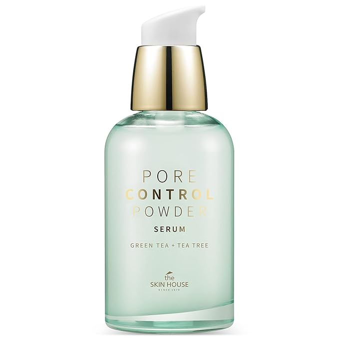 THE SKIN HOUSE 1.69 fl.oz Pore Control Powder Serum, Sebum Control, Soothing | Enlarged Pores, Oily Skin | Green Tea, Panthenol, Tea Tree | Lightweight, Korean Skincare, 50ml