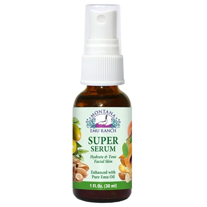 Montana Emu Ranch - Super Serum 1 Ounce Spray Bottle - Enhanced with Pure Emu Oil