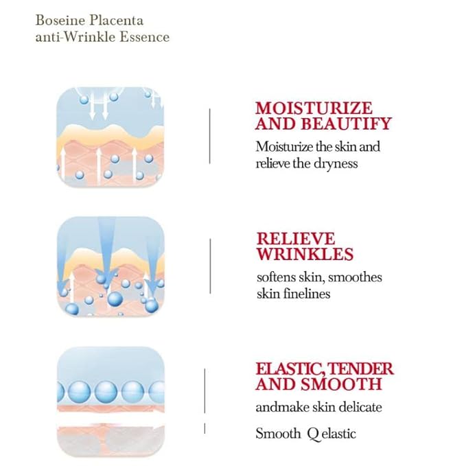 Women's Anti-Aging Serum with Hyaluronic Acid, Vitamin E, and Boseine Capsules - 25 Grains - Reduces Wrinkles and Dark Spots, Hydrating Face Serum for Dry Skin