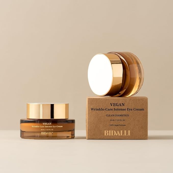 Vegan Wrinkle Care Intense Eye Cream for Anti-Aging Care, Dark Circle, Elasticity, Hydration - Korean Skin Care - 100% Vegan, Clean & Cruelty-Free & Clean Beauty (30ml / 1.01Fl. Oz)