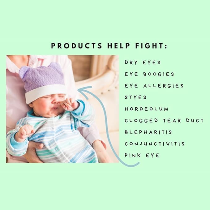 GlamBaby Eye Care - Eye Boogies™ Eyelid Cleaning Spray | Non-Toxic, Sting-Free & Wipe-Free Formula | Kids' Eyes Clean | Kids Eye Drops Sprayer | Baby Eye Drops Spray | Child Eyelid Cleanser (1 Pack)