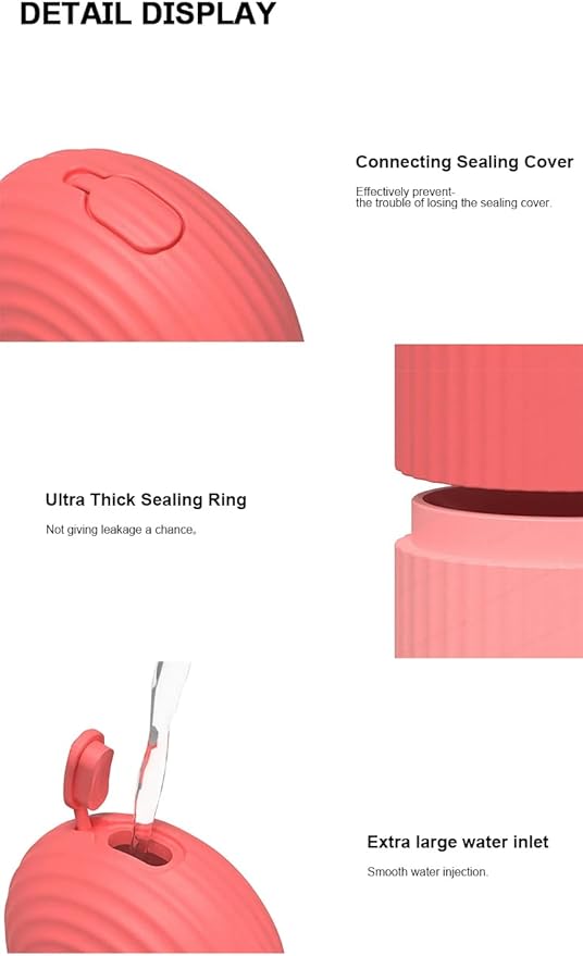 Facial Beauty Ice Roller Silicone Container, Skin Care Ice Massager for Firming and Beautiful Skin. (Pink)