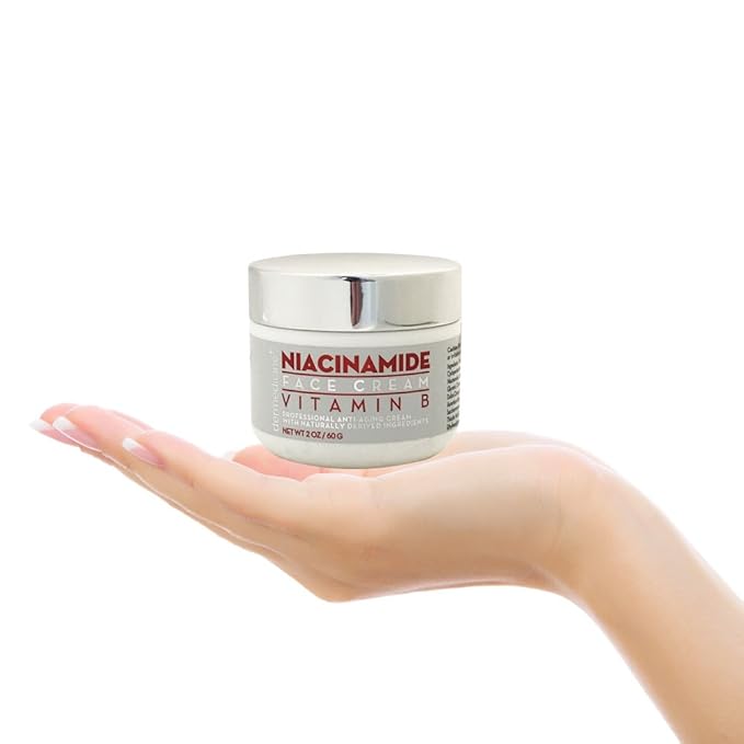 Natural Niacinamide Ultimate Strength Vitamin B Cream for Face | Nourishing Moisturizer w/Vitamin B, Retinol, Grapeseed Extract, Hyaluronic Acid | Helps Smooth the Appearance of Fine Lines and Wrinkl