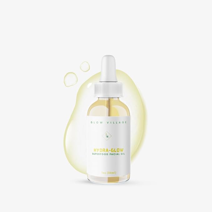 Hydra-Glow Superfood Facial Oil | Skin-Smoothening, Nutrient- Rich, Fragrance-free, Lightweight | Vitamin E, Baobab, Avocado and Jojoba Oils | Day and Night oil | 1 oz