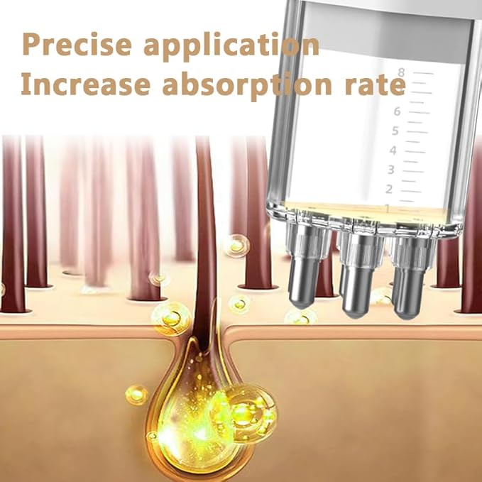 Scalp Applicator Brush Tool Dedicated to Minoxidil, Hair Serum Applicator, Oil Scalp Massage Applicator Comb with Smooth Glide and Even Dispensing(Not lnclude Any Liquids)