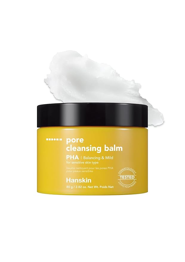 Hanskin PHA Pore Cleansing Balm, Gentle Blackhead Cleanser and Makeup Remover for Sensitive Skin [PHA/2.82 oz]