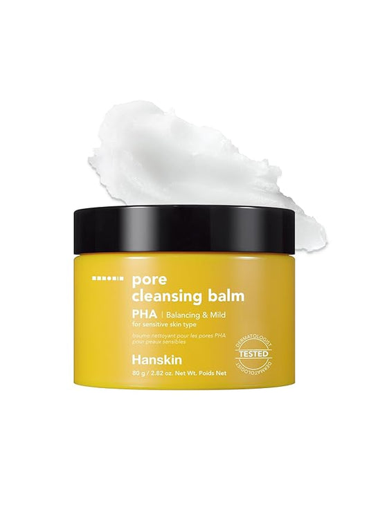 Hanskin PHA Pore Cleansing Balm, Gentle Blackhead Cleanser and Makeup Remover for Sensitive Skin [PHA/2.82 oz]