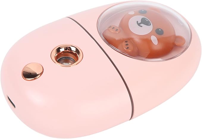 Facial Mist Sprayer, Cute Animal Mini Face Steamer Portable Facial Mist Sprayer Facial Steamer for Travelling 35ml 500mah ()