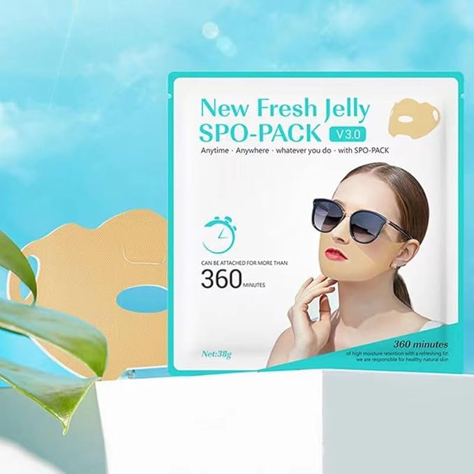 JACHOYI 5-Piece Golf Face Mask,Outdoor UV Protection Mask,Golf Sunscreen Patch,Gel Skin Care Mask,Suitable for Outdoor Sports, Cycling, Mountain Climbing