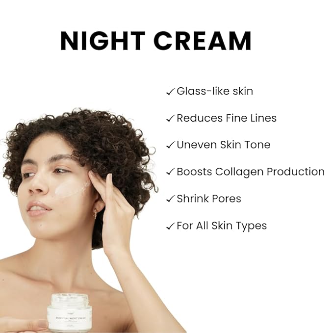 Anti-Aging Night Cream for Fine Lines, Wrinkles, Dark Spots, Pigmentation | Deep Hydration for Glowing, Youthful Skin | Suitable for oily, dry, and sensitive skin 3.52 oz
