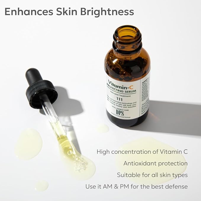 DPS Pure Advanced 25% Vitamin C Serum for Face – High Potency Formula with Vitamin E, Hydrating Panthenol & Natural Antioxidants – Made in USA