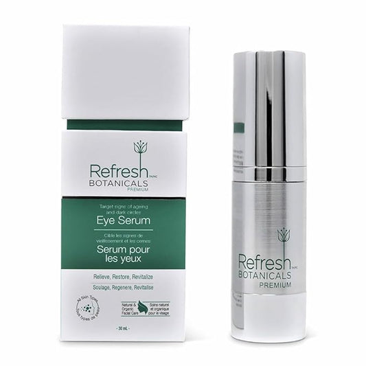 Refresh Botanicals Organic Eye Serum | Eye Cream for Under Eye Puffiness, Dark Circles & Fine Lines | For All Skin Types | Paraben & Chemicals free | 30 ml