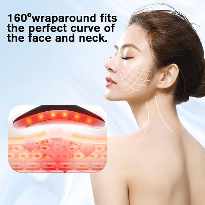 Facial Massager,Neck Face Massager Tool,3 Mode Massage with Heat,Portable Beauty Instrument for Skin Care Women Gift