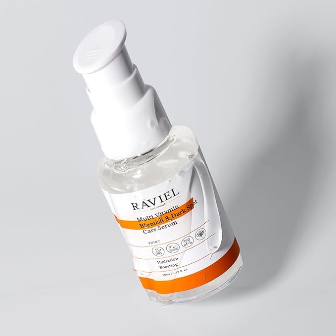 RAVIEL Multi Vitamin Blemish Care Serum | Deep Hydrating Moisturizer with 7 Hyaluronic Acid for All Skin Types | Korean Skincare (1.69 fl oz x 2)