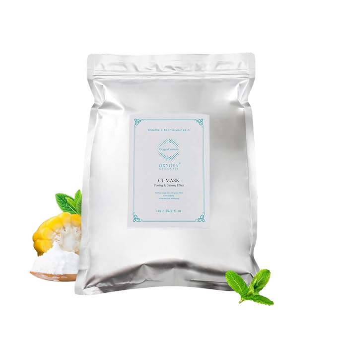 CT Mask – Premium Menthol Cooling & Calming Peel-Off Algae Mask for Face (1kg, 33 Packs)