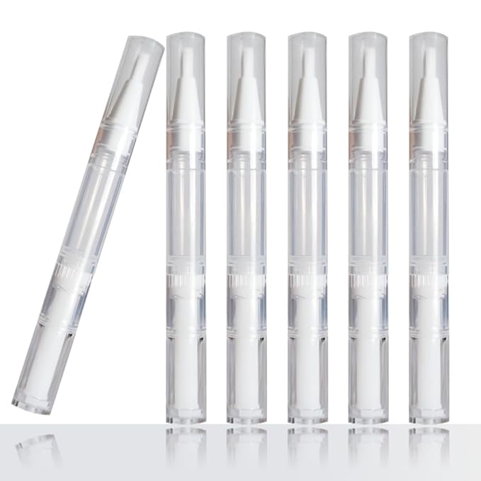 12 Pack 3 Ml Transparent Twist Pens Empty with Brush ，Cuticle Oil Bottles Empty,Cuticle Oil Pen Empty for Lip Gloss Nail Polish Eyelash Growth Liquid