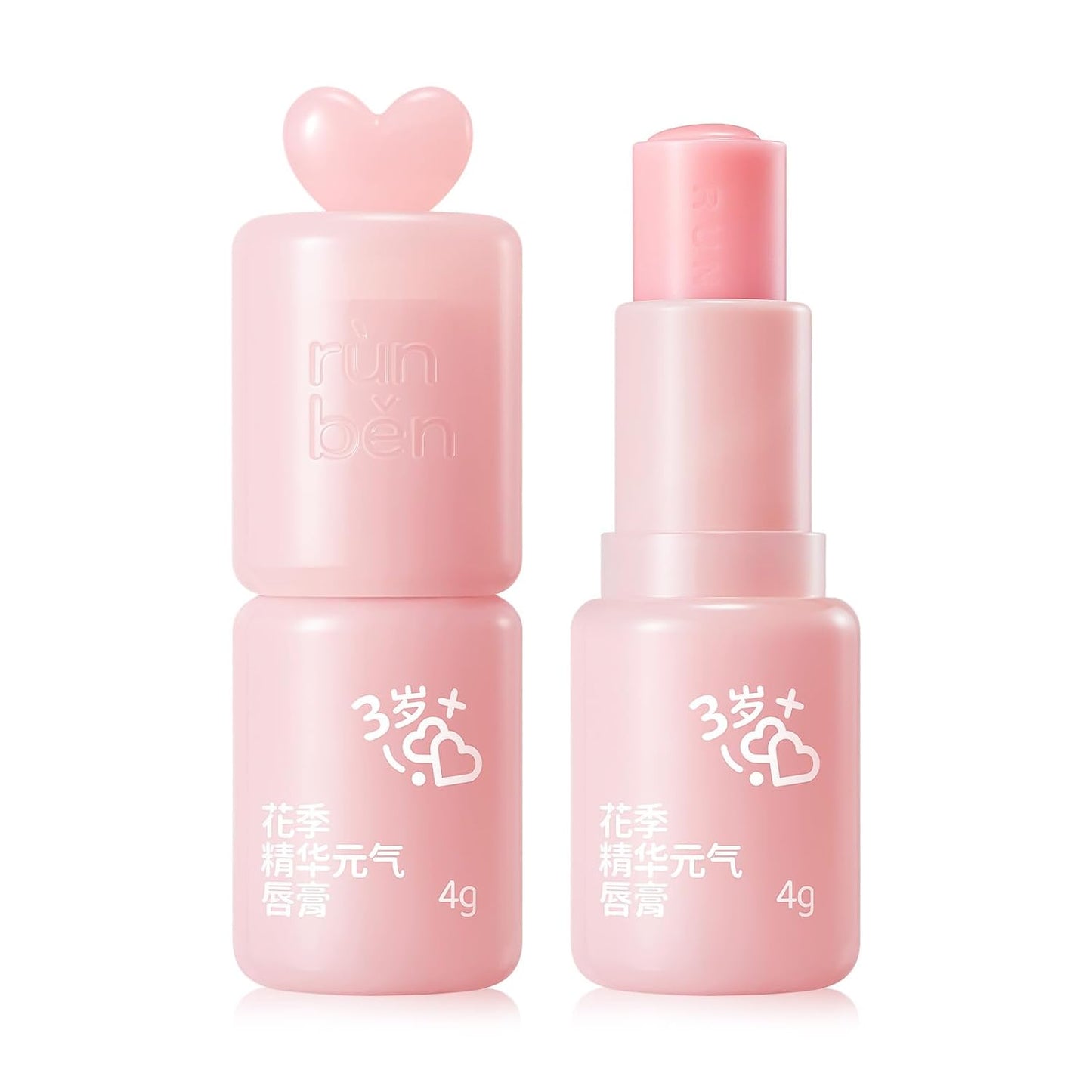 RUNBEN Color Changing Lip Balm for Kids, 24H Moisturizing & Hydrating for Chapped Lips, Safe & Non-toxic Tinted Lip Balm for Girls, Birthday Christmas Lipstick Gift for Kids