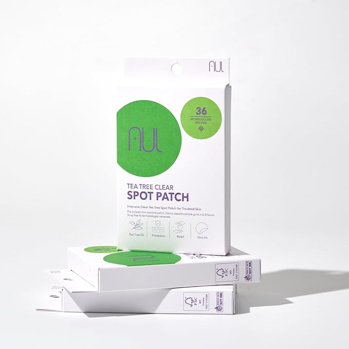 AUL Spot Patch Tea tree clear – Hydrocolloid Acne Pimple Patch for Fast Healing, Gentle on Skin, Invisible Wear, Dermatologist-Approved, Vegan-Friendly, 36 Count
