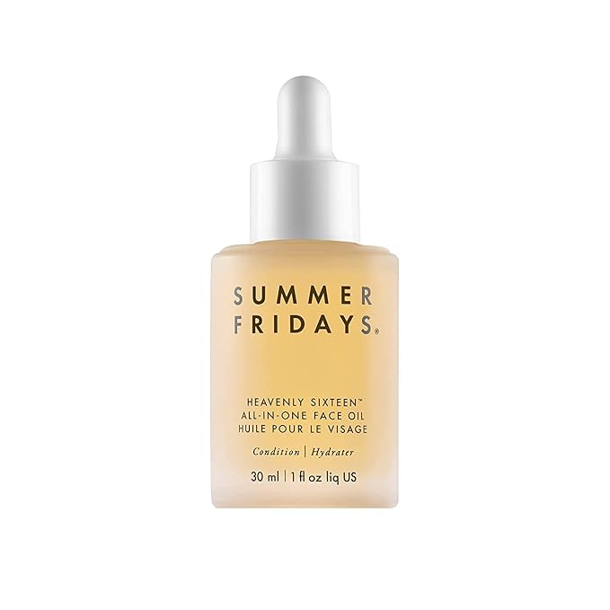 Summer Fridays Heavenly Sixteen Face Oil - All-In-One Hydrating Face Oil for Dry Skin - Made with a Restorative Blend of 16 Non-Comedogenic Oils to Help Condition and Plump Skin (1 Fl Oz)