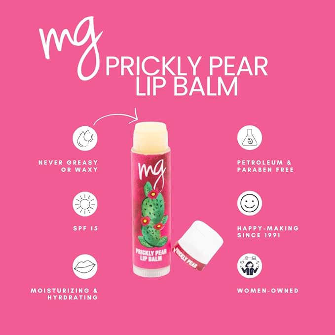 Mad Gab's MG Signature Prickly Pear Lip Balms with SPF 15 (Pack of 3)