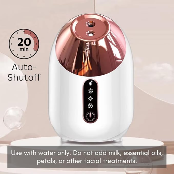 Facial Steamer - Hot and Cold and Warm Mist Face Steamer for Facial Deep Cleaning with Nano Ionic, for Home Spa, Portable Face Humidifier