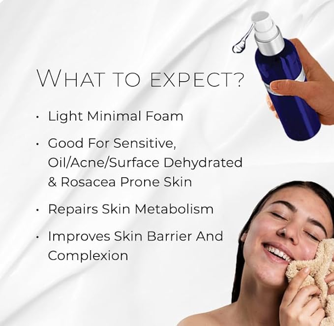 Bioactive Facial Cleanser for Oily Skin, Face Wash Provides a Gentle Deep Clean and Eliminates Excess Oil (4.5 fl oz)