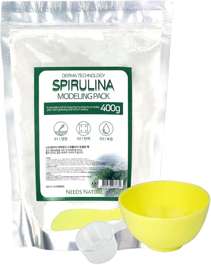 NEEDS NATURE Derma Tech Spirulina Modeling Pack 400g + Pack Tool Set