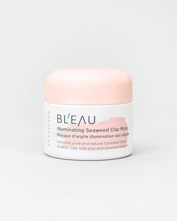 BL'EAU Illuminating Seaweed Clay Mask - Brightening Clay Mask for All Skin Types – Collagen Boosting Deep Cleanse and Tighten Pores – Clarify and Balance -Natural Origin – 80 g ℮ Net Wt. 2.8 oz
