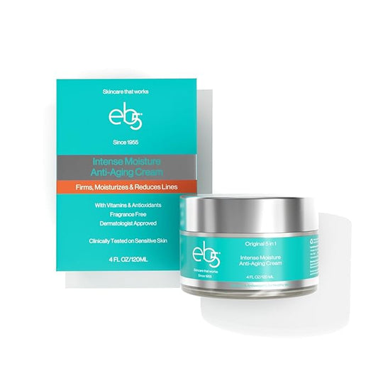 eb5 Intense Moisture Anti Aging Moisturizer Face and Neck Cream- Tone & Tighten Skin with Retinol, Fade Fine Lines and Wrinkles with Vitamin E, A and B5-4oz