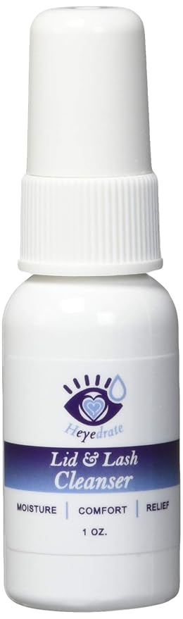 Heyedrate Lid and Lash Cleanser Spray – Gentle, Pure Hypochlorous Acid Spray for Eye Irritation - Fast Acting, Soothing Formula - Everyday Eyelid Cleansing Spray - 1 Ounce Bottle