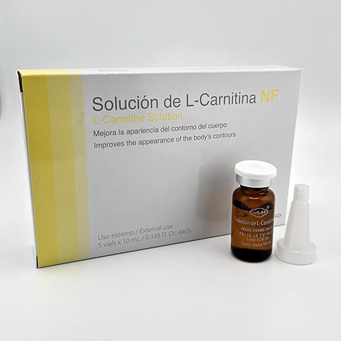| L-Carnitine Solution NF – Fat Appearance & Body Sculpting Serum | With 20% L-Carnitine & Zingiber Zerumbet Extract | For Professional Cosmetic Use Only | 5x10mL Vials