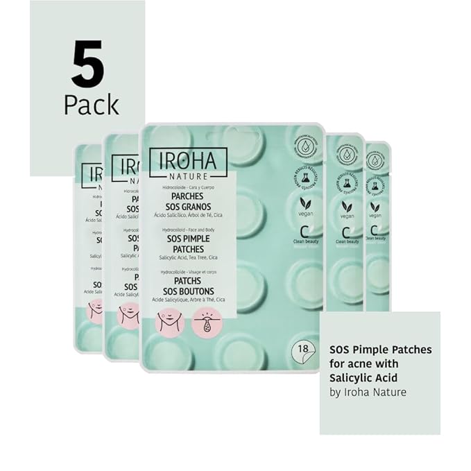 Pimple Patches (90 patches) + Facial Charcoal Masks (5 Masks) - Salicylic Acid Pimple Buttons & Face Mask for Skin Care with Activated Charcoal, for acne-prone skin, Vegan - Total Bundle 10 pieces