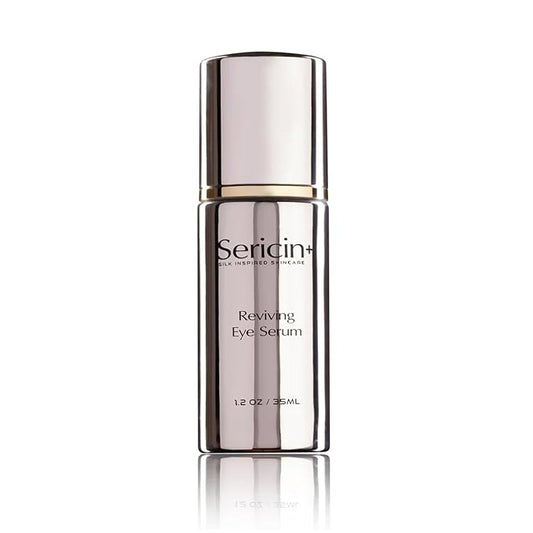 Sericin Reviving Eye Serum - Age Defying Eye Serums with Silk Protein to Smooth Fine Lines & Hydrate- Night Eyes Serums Reduces Puffiness & Fine Lines- Wrinkle Serum for Youthful Skin- 1.2 OZ