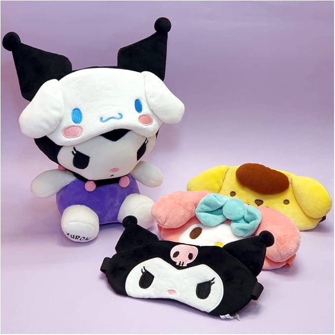 hellokittyfriends Hello Kitty Friends Characters Sleeping Eye Mask 1PC (Cinnamoroll / Pompompurin) (Kuromi)