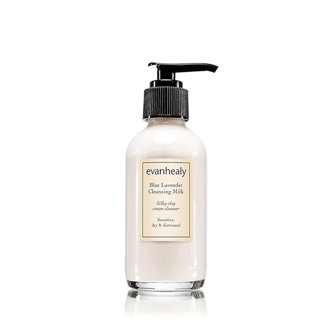 evanhealy Blue Lavender Cleansing Milk | Soothe & Calm Reactive Skin | Moisturizing Gentle Deep Clean For Sensitive Skin