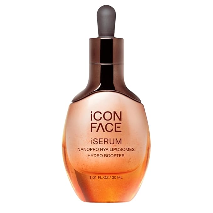 iCon Face iSerum - 20x Nano Hyaluronic Acid Ageless Hydro Booster Serum, 12Hour Moisturizing & Collagen Production, Age Defying, Natural Arbutin, Pearl Extract, 30ml