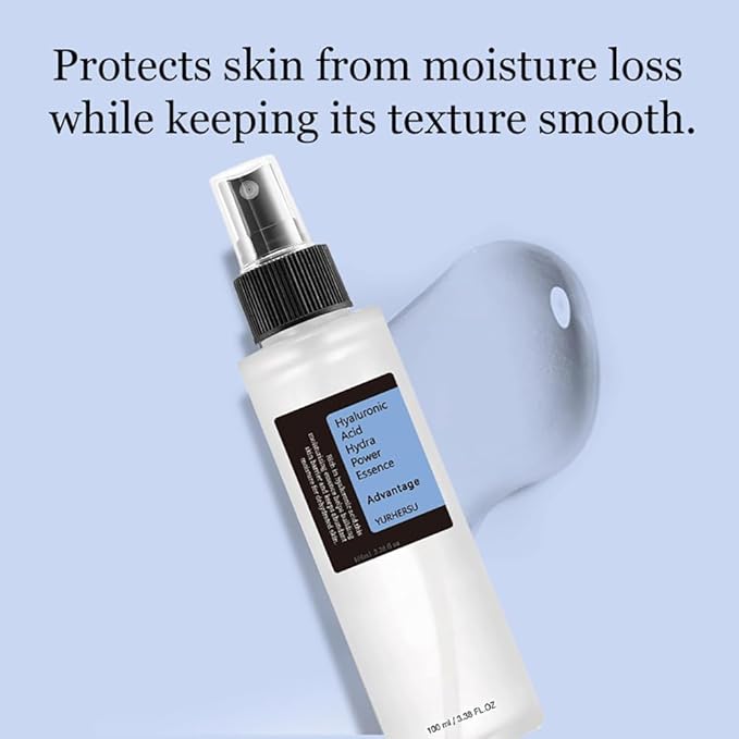 Hyaluronic Acid Face Essence Spray, Fast Absorption Replenish Water Shrink Pore, Moisturizing Soften Skin Texture, Reduce Wrinkle Improving Skin Vitality; 100ml/3.38 fl.oz (Hyaluronic Acid)