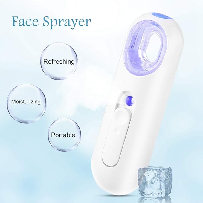 Nano Facial Mister, 25Ml Mist Sprayer, Portable Nano Atomization Machine Handy Mist Spray Facial Steamer Nebulizer Face Moisturizing for Hydrating Face Dry