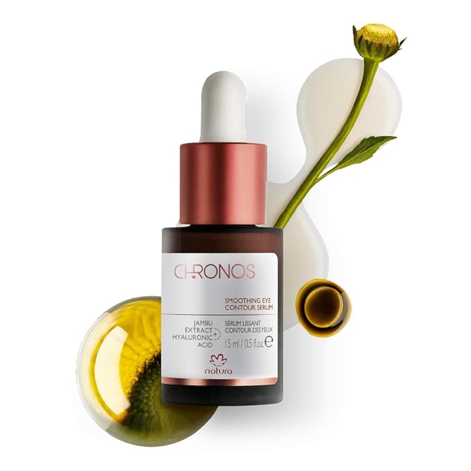natura Chronos Smoothing Eye Contour Serum - Anti-aging Eye Treatment, With Hyaluronic Acid & Jambu Extract to Plump and Relax Tensions Causing Wrinkles