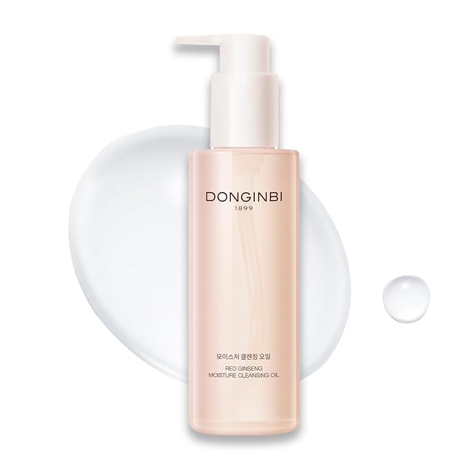【Upgraded】DONGINBI Red Ginseng Moisturizing & Deep Cleansing Oil - Mild, Non-Greasy, Hypoallergenic Korean Skin Care, Removes Thick Makeup, Moisturizing Face Cleanser with Natural Ingredients 6.7 Fl.Oz(200ml) by Korea Ginseng Corp