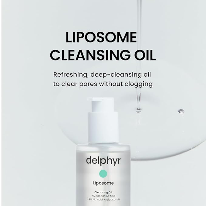 Liposome Daily Cleansing Oil, Gentle Makeup & Blackhead Remover for Sensitive Skin with Centella Asiatica TECA, Korean Skincare for Trouble Care (6.76 fl. oz., 200ml)